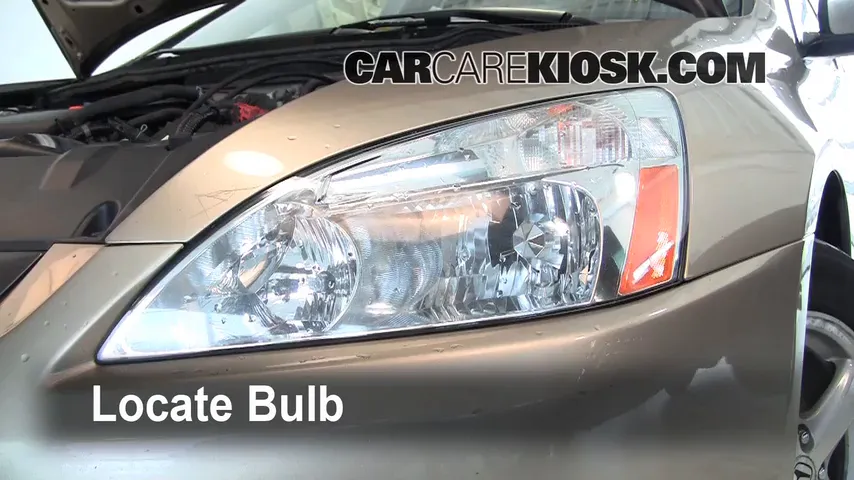 2004 Honda Accord EX 2.4L 4 Cyl. Sedan (4 Door) Lights Highbeam (replace bulb)
